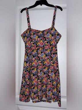 Forever 21 Floral Tie-Back Mini Skater Dress